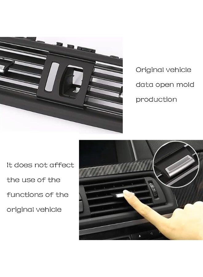 لـ سيارة BMW السلسلة 5 F10 F11 لعامَي 2011-2016 فتحة التكيف الهوائي AC، غطاء تبديل فتحة التكيف الهوائية المركزية شبكة فتحة التكيف الهوائية في لوحة القيادة والمنصة 520i 528i 530i 535d 535i 550i (يسار) - Image 5